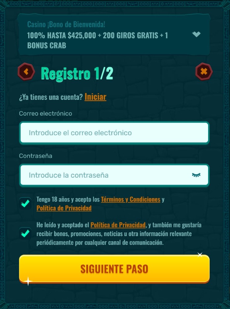 Inicio de sesión en Spinanga